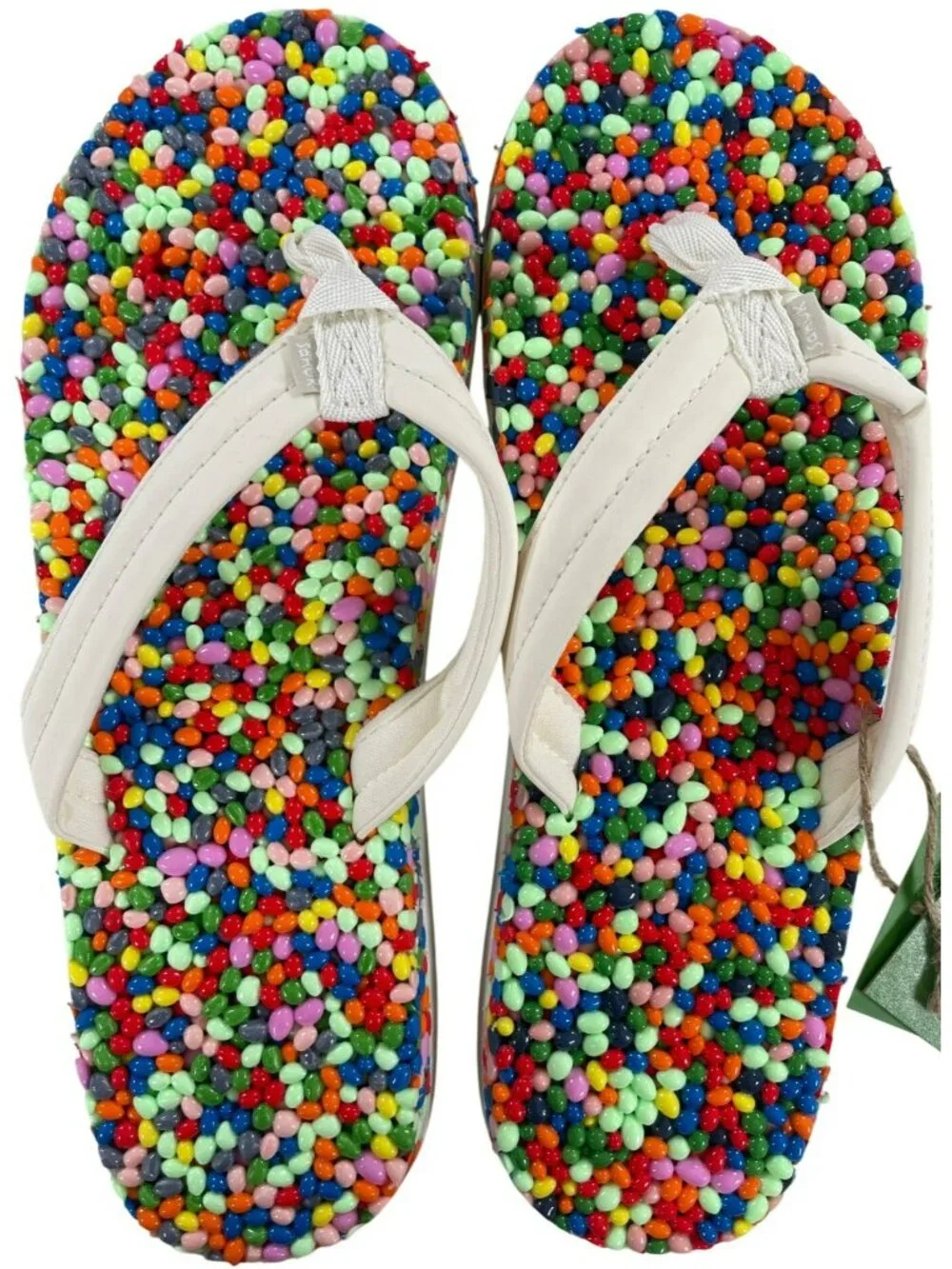 Sanuk Bubblecush Flip Flops Colorful Vegan Materials Comfy Women's Size 8 NEW - Picture 7 of 9